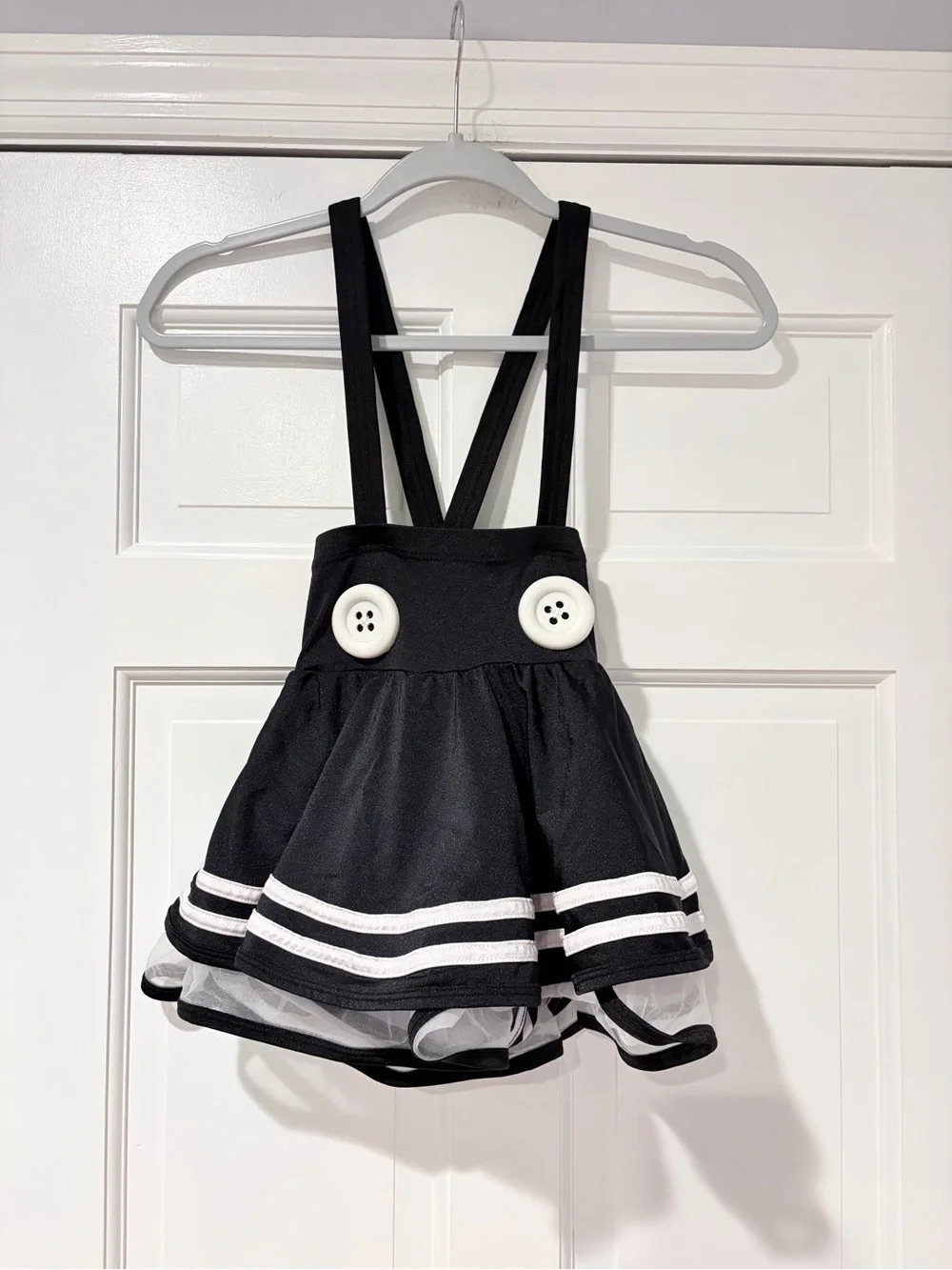 Curtain Call Black & White Suspender Dance Costume Child Medium
